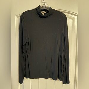 Black Long Sleeve Turtleneck Top